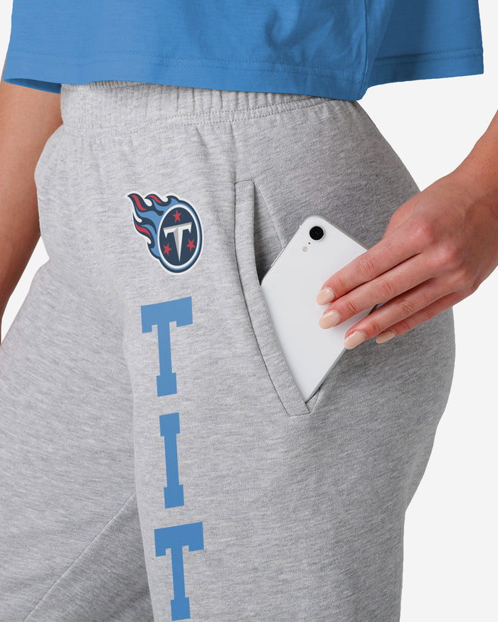 Tennessee Titans Womens Big Wordmark Gray Sweatpants FOCO - FOCO.com