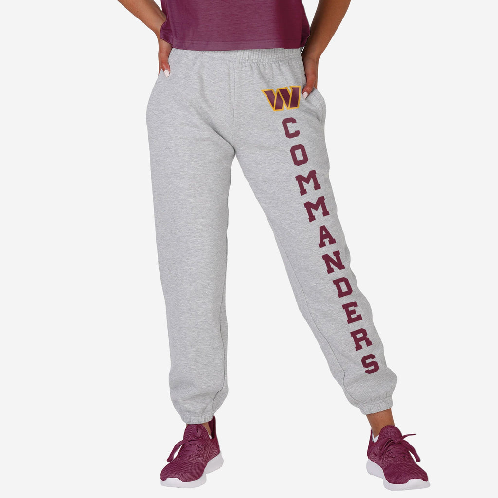 Washington Commanders Womens Big Wordmark Gray Sweatpants FOCO S - FOCO.com