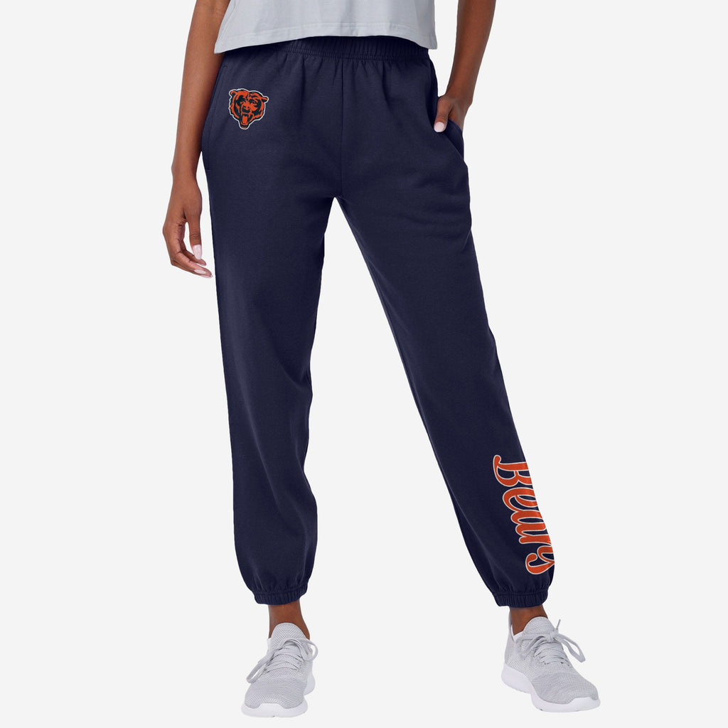 Chicago Bears Womens Script Wordmark Team Color Sweatpants FOCO S - FOCO.com