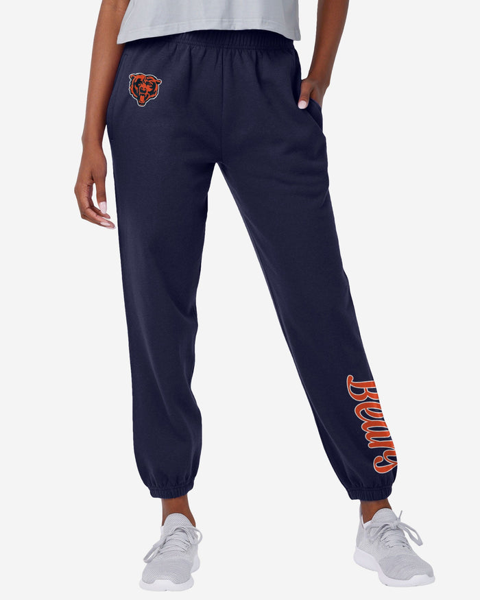 Chicago Bears Womens Script Wordmark Team Color Sweatpants FOCO S - FOCO.com