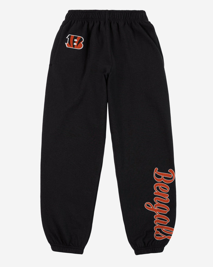 Cincinnati Bengals Womens Script Wordmark Team Color Sweatpants FOCO - FOCO.com