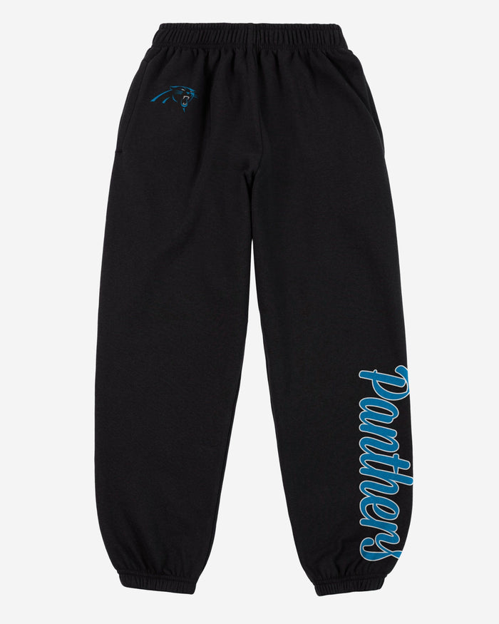 Carolina Panthers Womens Script Wordmark Team Color Sweatpants FOCO - FOCO.com