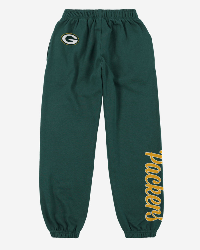 Green Bay Packers Womens Script Wordmark Team Color Sweatpants FOCO - FOCO.com