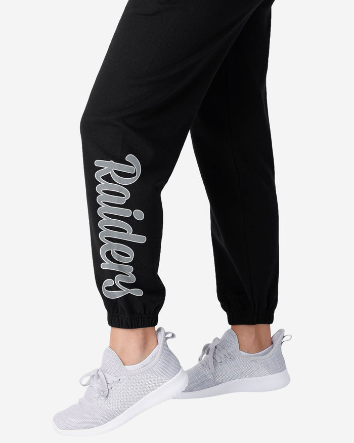 Las Vegas Raiders Womens Script Wordmark Team Color Sweatpants FOCO - FOCO.com