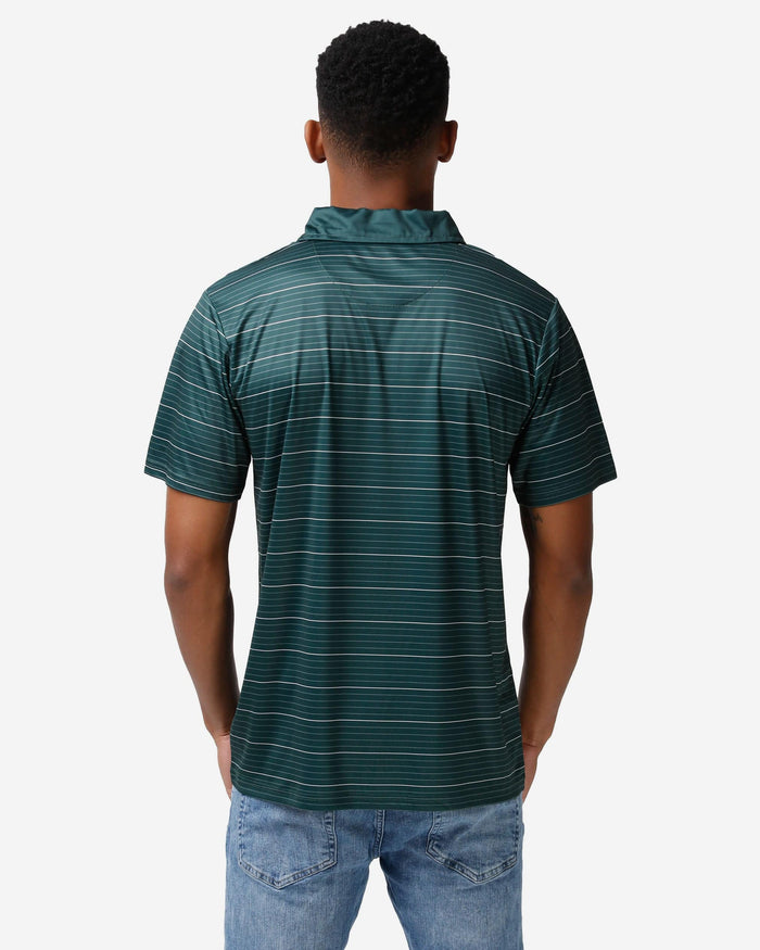 Michigan State Spartans Striped Polyester Polo FOCO - FOCO.com