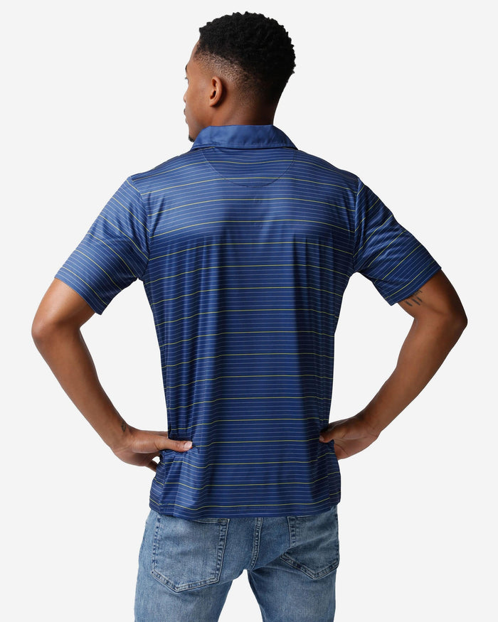 Michigan Wolverines Striped Polyester Polo FOCO - FOCO.com