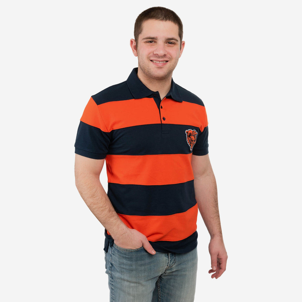 Chicago Bears Rugby Stripe Polo FOCO S - FOCO.com