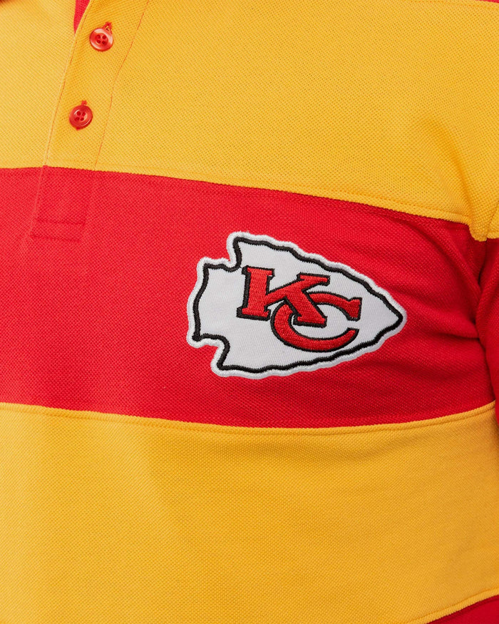 Kansas City Chiefs Rugby Stripe Polo FOCO - FOCO.com