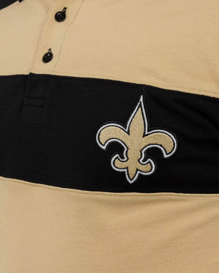 New Orleans Saints Rugby Stripe Polo FOCO - FOCO.com