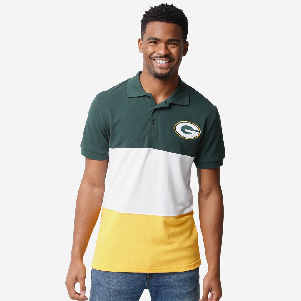Green Bay Packers Rugby Scrum Polo FOCO S - FOCO.com