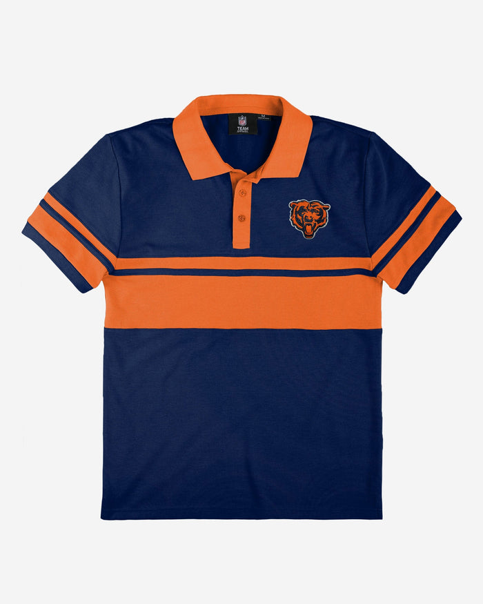 Chicago Bears Cotton Stripe Polo FOCO - FOCO.com