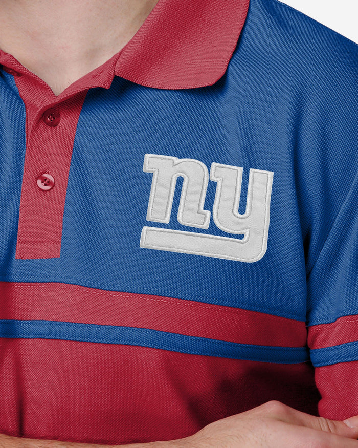 New York Giants Cotton Stripe Polo FOCO - FOCO.com