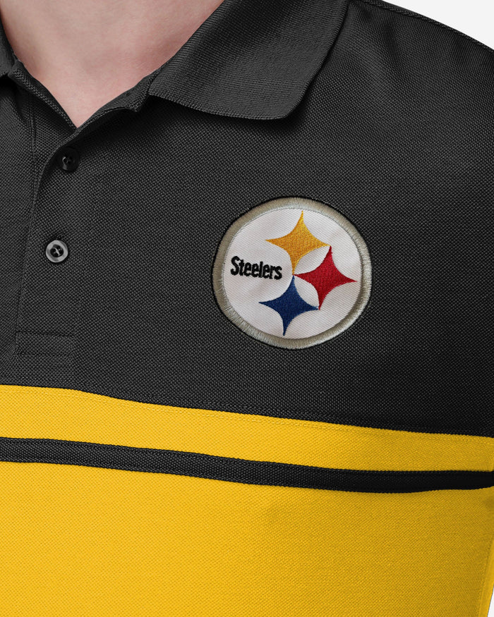 Pittsburgh Steelers Cotton Stripe Polo FOCO - FOCO.com