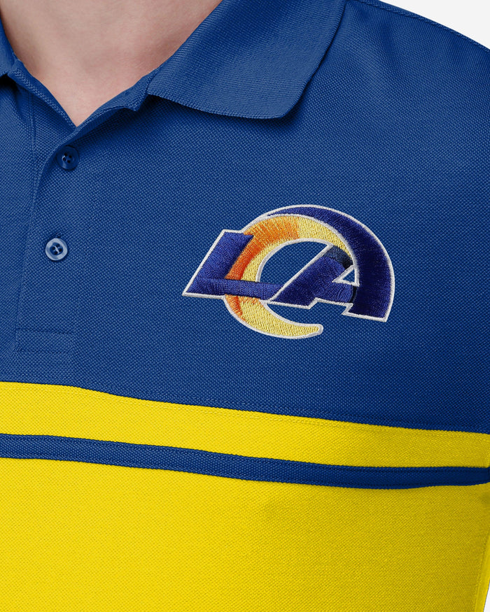 Los Angeles Rams Cotton Stripe Polo FOCO - FOCO.com