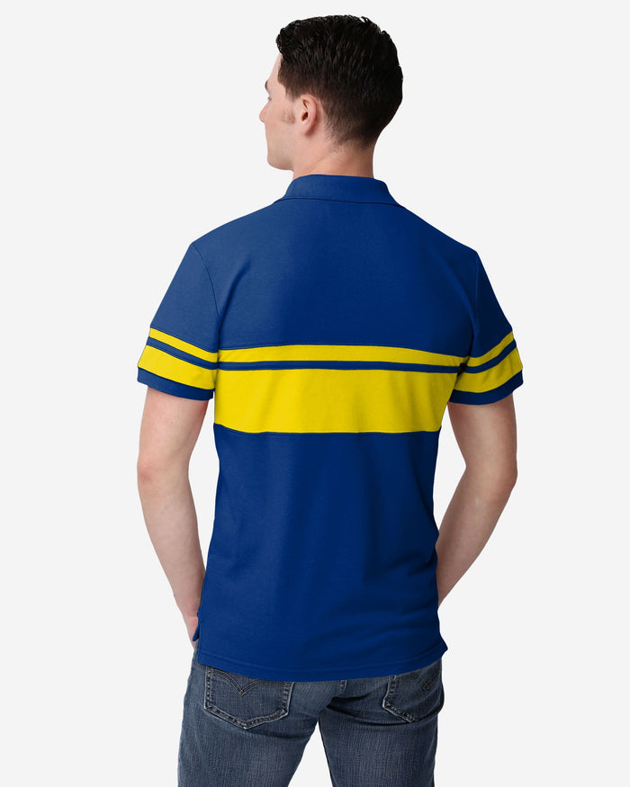 Los Angeles Rams Cotton Stripe Polo FOCO - FOCO.com