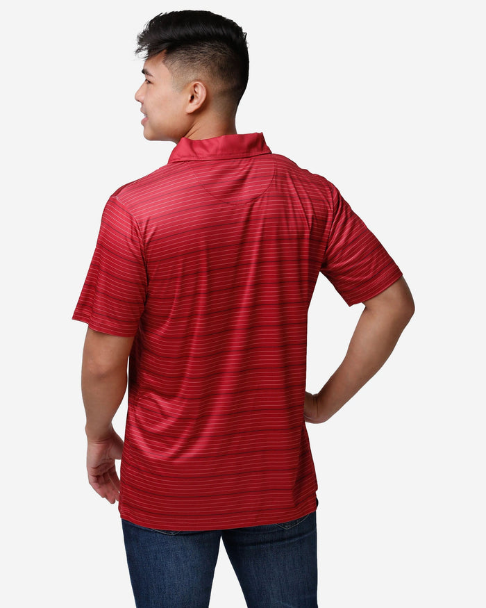 Arizona Cardinals Striped Polyester Polo FOCO - FOCO.com