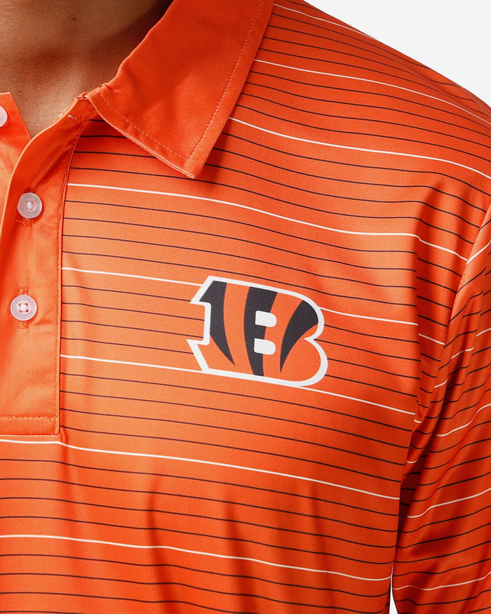 Cincinnati Bengals Striped Polyester Polo FOCO - FOCO.com