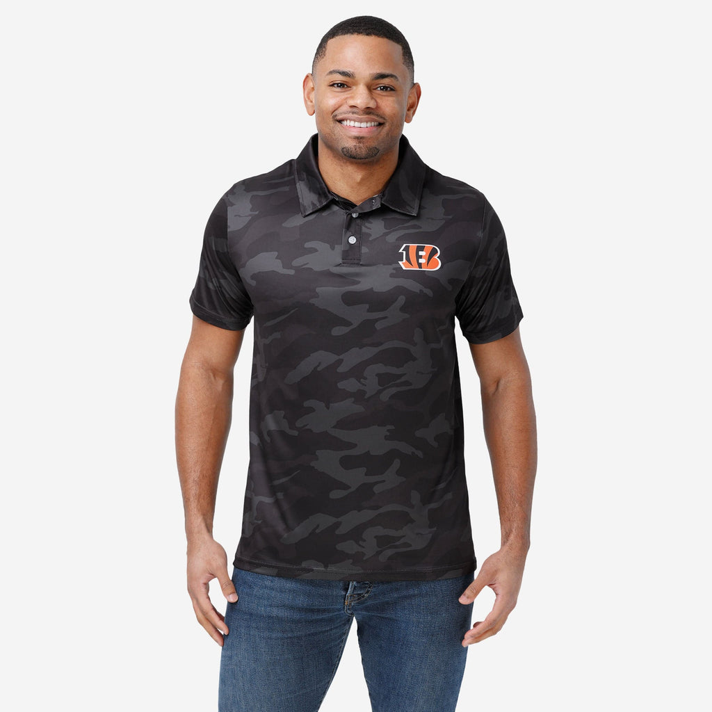 Cincinnati Bengals Color Camo Polyester Polo FOCO S - FOCO.com