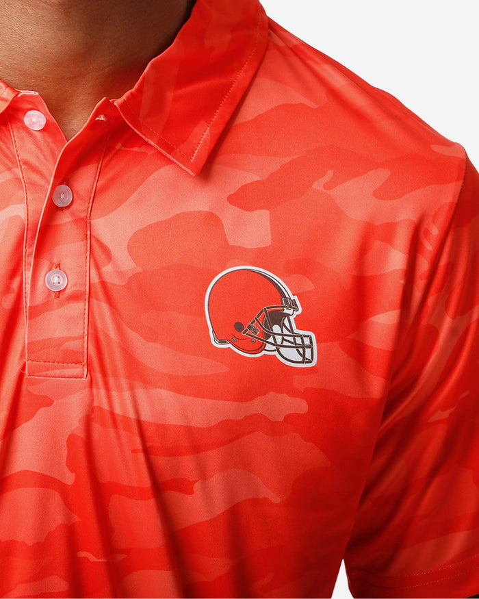 Cleveland Browns Color Camo Polyester Polo FOCO - FOCO.com