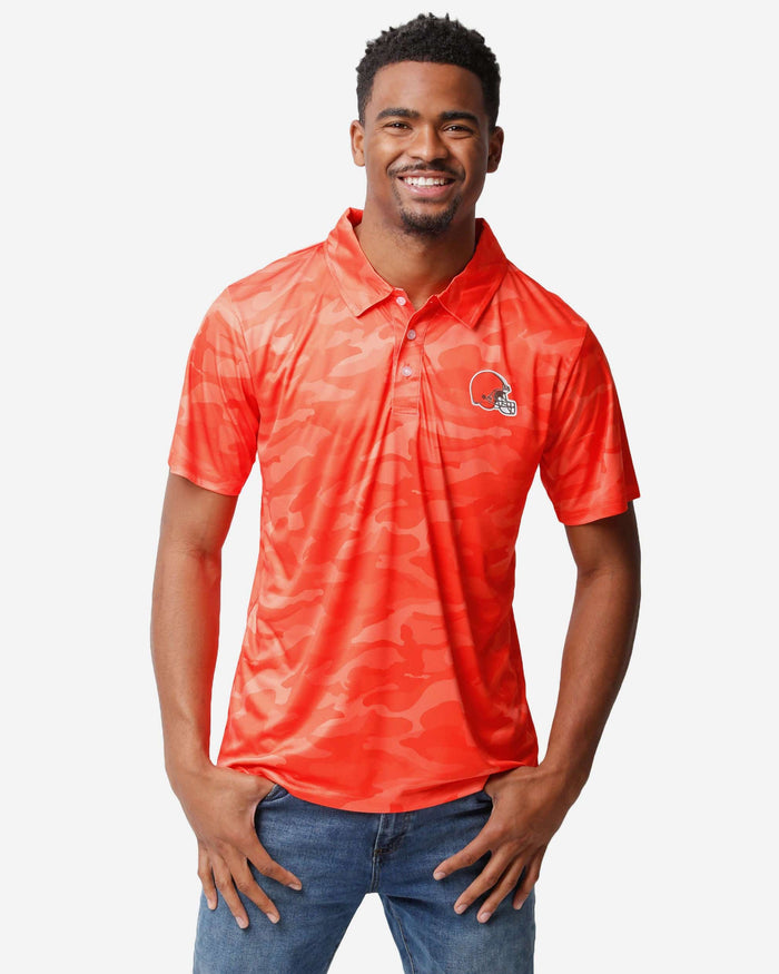 Cleveland Browns Color Camo Polyester Polo FOCO S - FOCO.com