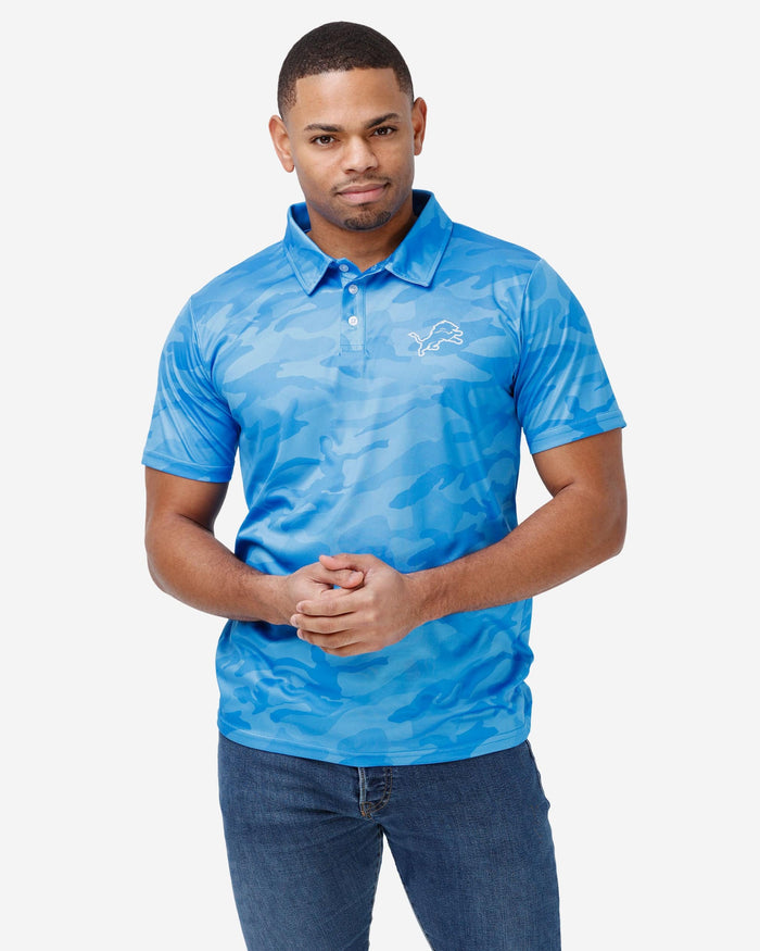 Detroit Lions Color Camo Polyester Polo FOCO S - FOCO.com