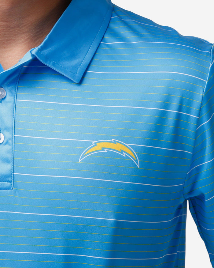 Los Angeles Chargers Striped Polyester Polo FOCO - FOCO.com