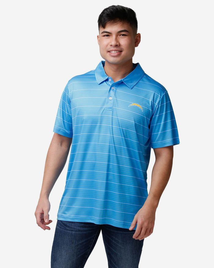 Los Angeles Chargers Striped Polyester Polo FOCO S - FOCO.com