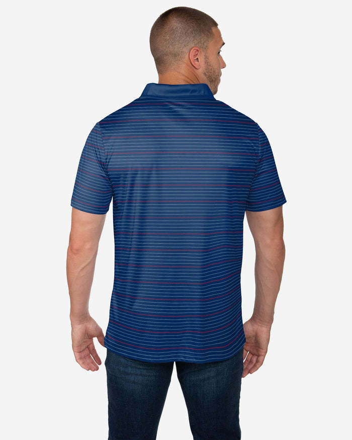 New England Patriots Striped Polyester Polo FOCO - FOCO.com