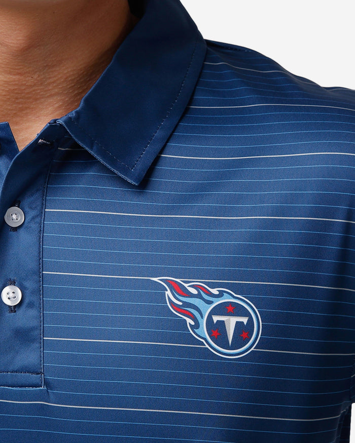 Tennessee Titans Striped Polyester Polo FOCO - FOCO.com