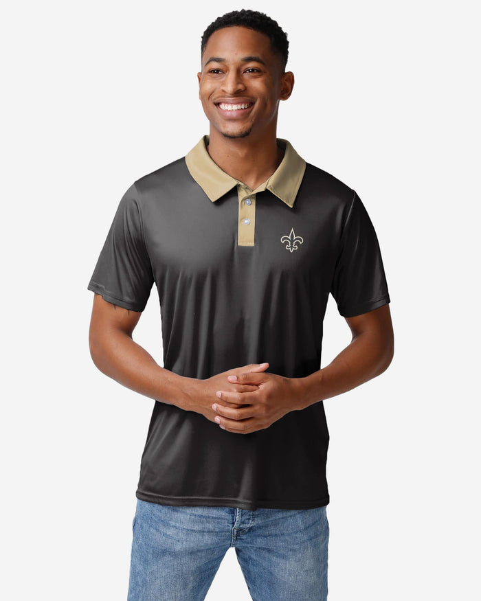 New Orleans Saints Workday Warrior Polyester Polo FOCO S - FOCO.com