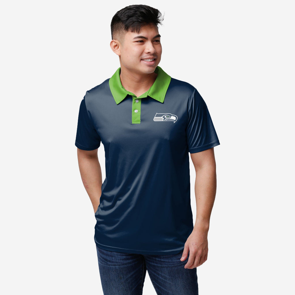 Seattle Seahawks Workday Warrior Polyester Polo FOCO S - FOCO.com