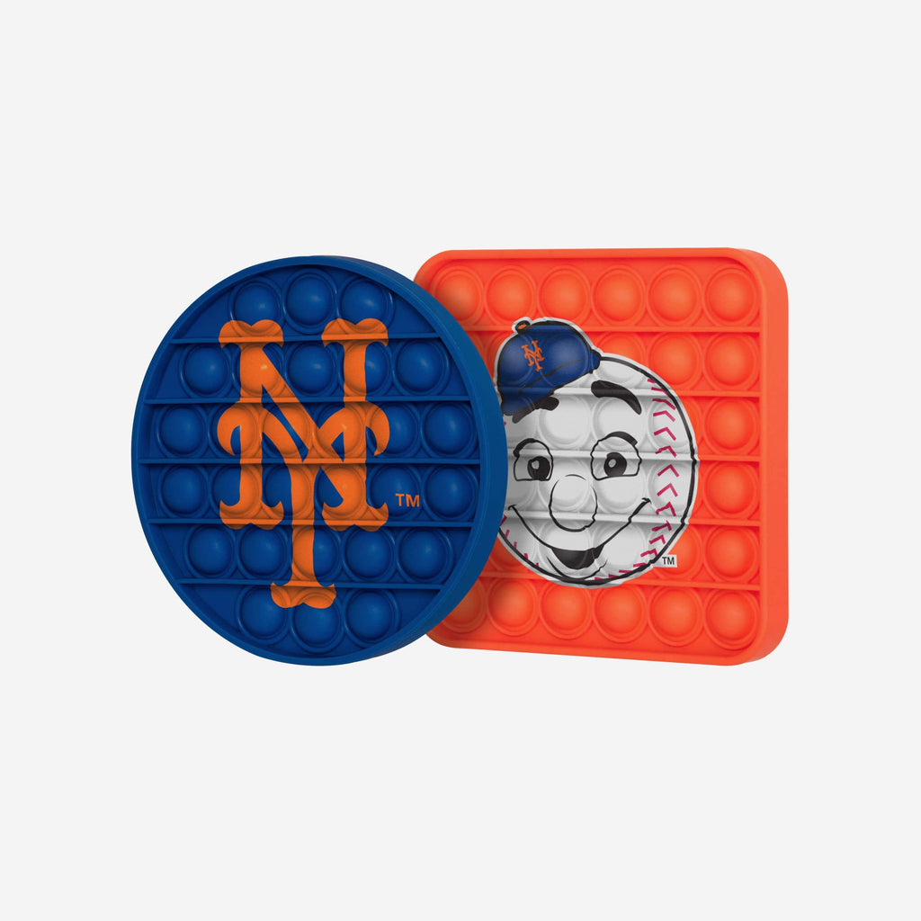 New York Mets 2 Pack Ball & Square Push-Itz Fidget FOCO - FOCO.com