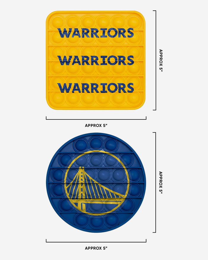 Golden State Warriors 2 Pack Ball & Square Push-Itz Fidget FOCO - FOCO.com