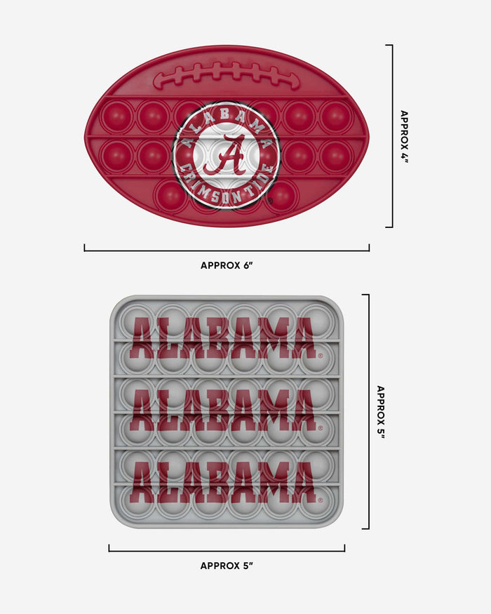 Alabama Crimson Tide 2 Pack Ball & Square Push-Itz Fidget FOCO - FOCO.com