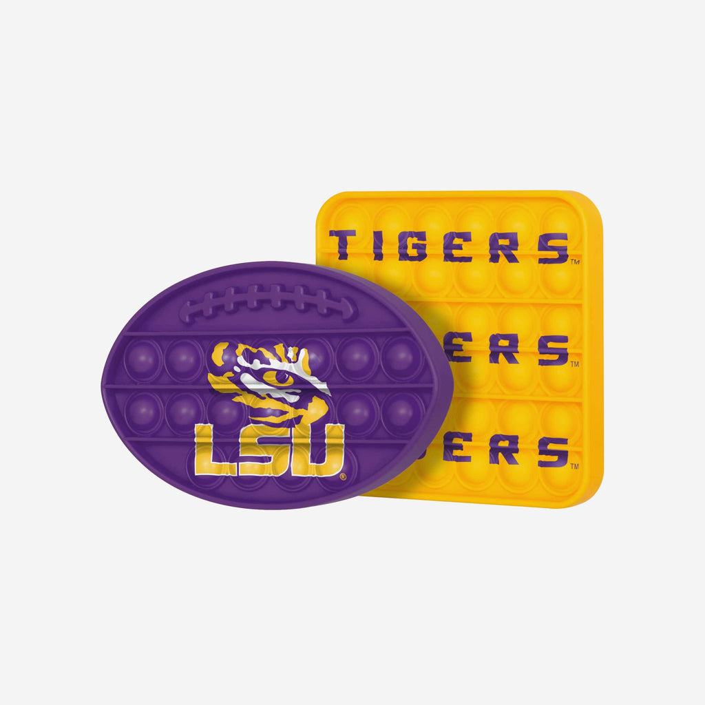 LSU Tigers 2 Pack Ball & Square Push-Itz Fidget FOCO - FOCO.com