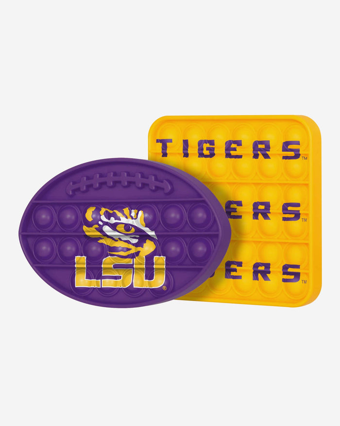 LSU Tigers 2 Pack Ball & Square Push-Itz Fidget FOCO - FOCO.com