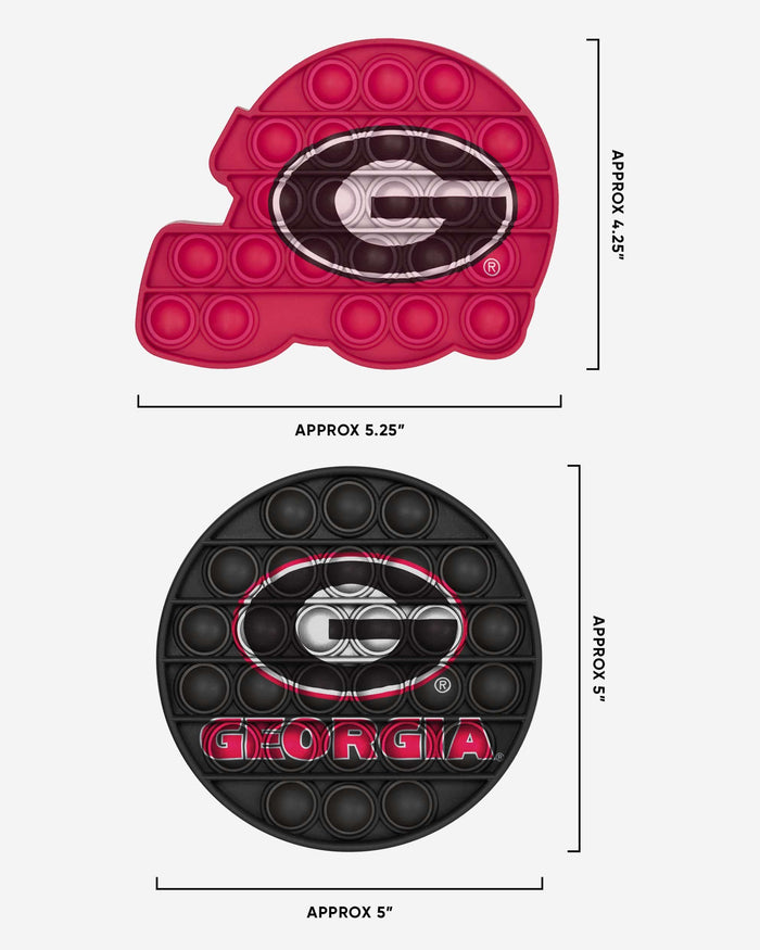 Georgia Bulldogs 2 Pack Helmet & Circle Push-Itz Fidget FOCO - FOCO.com