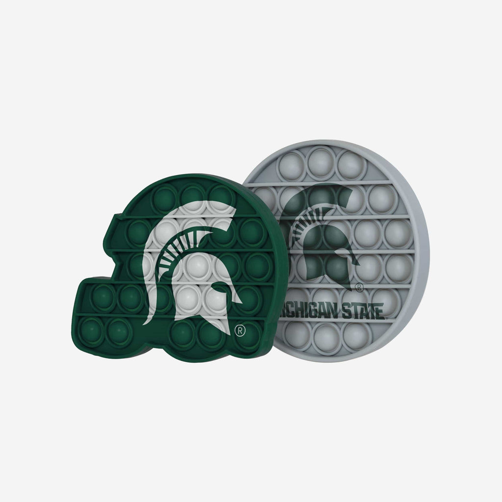 Michigan State Spartans 2 Pack Helmet & Circle Push-Itz Fidget FOCO - FOCO.com