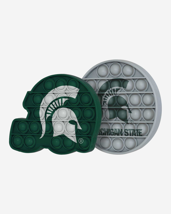 Michigan State Spartans 2 Pack Helmet & Circle Push-Itz Fidget FOCO - FOCO.com