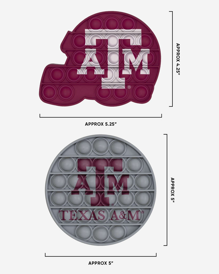 Texas A&M Aggies 2 Pack Helmet & Circle Push-Itz Fidget FOCO - FOCO.com