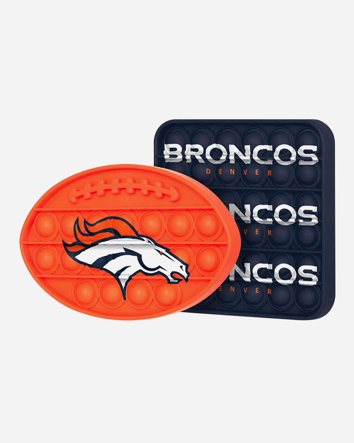 Denver Broncos 2 Pack Ball & Square Push-Itz Fidget FOCO - FOCO.com