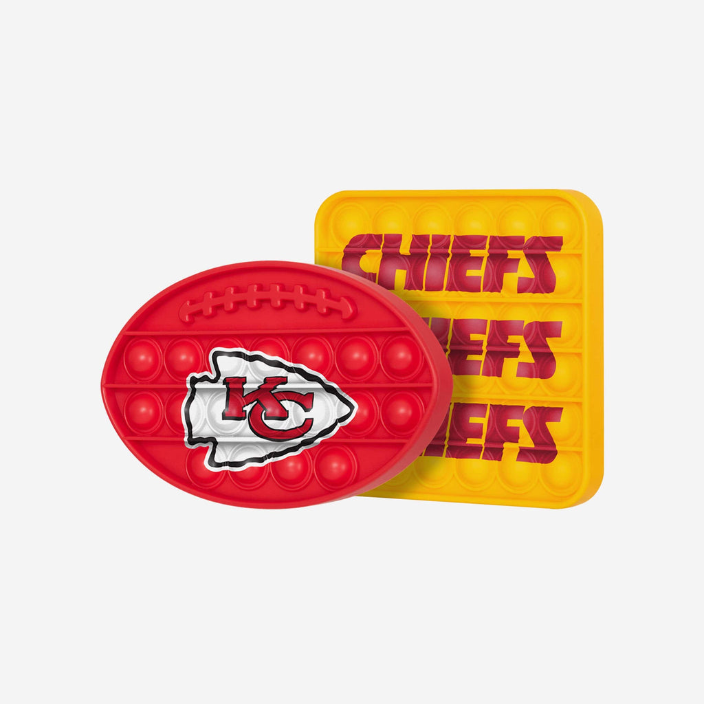 Kansas City Chiefs 2 Pack Ball & Square Push-Itz Fidget FOCO - FOCO.com