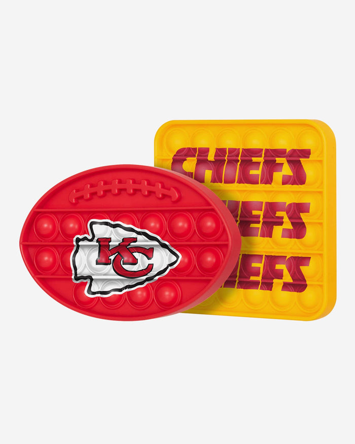 Kansas City Chiefs 2 Pack Ball & Square Push-Itz Fidget FOCO - FOCO.com