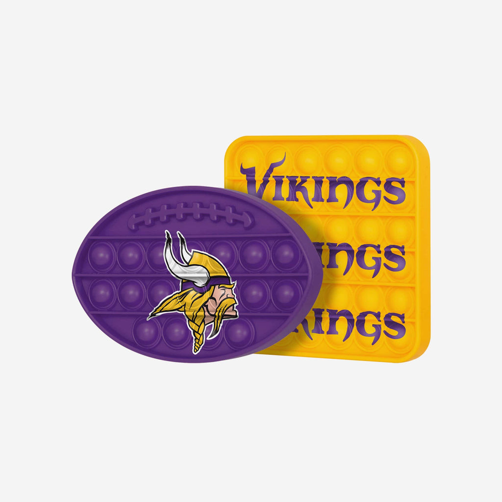Minnesota Vikings 2 Pack Ball & Square Push-Itz Fidget FOCO - FOCO.com