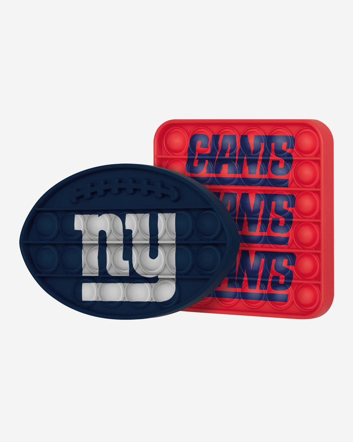 New York Giants 2 Pack Ball & Square Push-Itz Fidget FOCO - FOCO.com