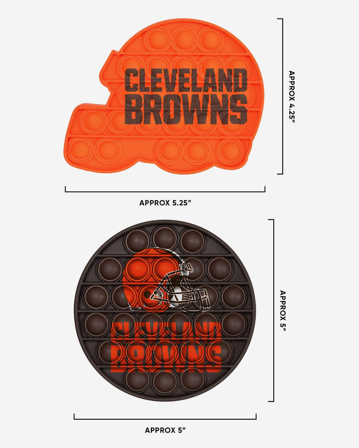 Cleveland Browns 2 Pack Helmet & Circle Push-Itz Fidget FOCO - FOCO.com