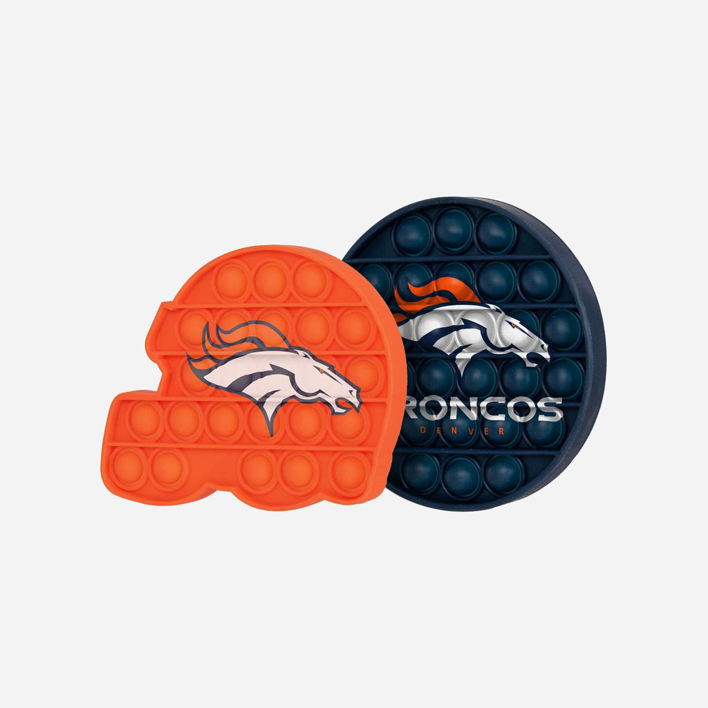 Denver Broncos 2 Pack Helmet & Circle Push-Itz Fidget FOCO - FOCO.com