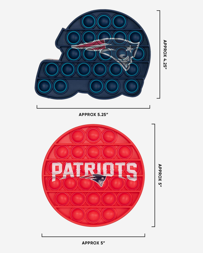 New England Patriots 2 Pack Helmet & Circle Push-Itz Fidget FOCO - FOCO.com