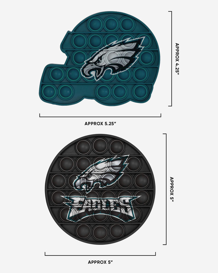 Philadelphia Eagles 2 Pack Helmet & Circle Push-Itz Fidget FOCO - FOCO.com