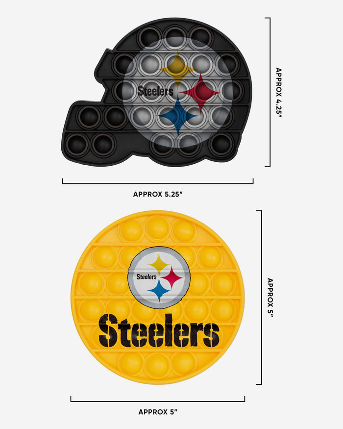 Pittsburgh Steelers 2 Pack Helmet & Circle Push-Itz Fidget FOCO - FOCO.com